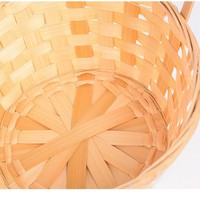 Keranjang Bunga Tari Gaya Jepang Kreatif Buatan Tangan dari Anyaman Bambu, Rotan, dan Anyaman Willow untuk Rangkaian Bunga Kering