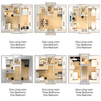 Maison modulaire personnalisable en conteneur, structure en acier, maison préfabriquée, toit plat, deux étages, cabane portable pour usage résidentiel