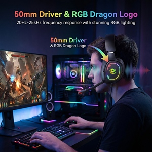 <span class=keywords><strong>Casque</strong></span> de jeu sans fil Jetion 2.4G Tri-mode avec éclairage RGB et connexion filaire pour téléphone portable PJT-DEP2517 - Product Image 6