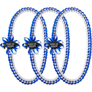 Couronne d'honneur de remise des diplômes, double couche, en corde tressée à la main, violet et jaune, écharpe de diplômé 2023 pour la décoration des cérémonies de licence et de doctorat - Product Image 3