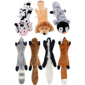 Ardilla mapache vaca León pingüino zorro mefitina forma animal piel Shell BB sonido chirriante audible mascota perro masticar interactuar juguetes de peluche - Product Image 1