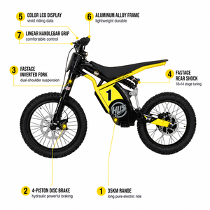 <span class=keywords><strong>Moto</strong></span> électrique tout-terrain pour enfants MX Training HUS V2 Pro 2500W 48V, suspension intégrale, cadre en alliage d'aluminium, vitesse maximale de 40 km/h, <span class=keywords><strong>moto</strong></span> pour jeunes - Product Image 5
