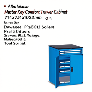 Fami Master Key Comfort Drawer <b>Cabinet</b> 714x751x1023mm 5 Drawers Blue Ral5012 <b>Tool</b> <b>Storage</b> - Product Image 2