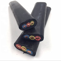 Hochwertiges kunden spezifisches flexibles wasserdichtes Gummi kabel 2/3/4 Ader 2,5/4/6/10/16sqmm quadratische/flache Tauchpumpen-Stromkabel