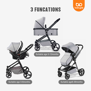 Poussette de luxe tout-terrain pour bébés de 0 à 3 ans, pliable, réversible, en tissu Oxford, pour garçons et filles - Product Image 4
