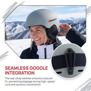 VMAXET <strong>MS</strong>-SY048 Unisex CE Certified Sport Ski Helmet PC+EPS Winter Breathable Safety Ear Warmer 6 Air Vents Head Protection - Product Image 3