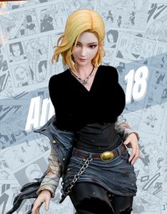 SE7 <span class=keywords><strong>Art</strong></span> Figurine de collection en résine personnalisée peinte à la main, abstraite, dessin animé 3D, <span class=keywords><strong>Dragon</strong></span> <span class=keywords><strong>Ball</strong></span> Z, Android 18 - Product Image 4