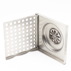 Vuông tắm có thể tháo rời Bìa lưới Grate SUS 304 thép không gỉ chải hoàn thành thoát nước sàn - Product Image 4