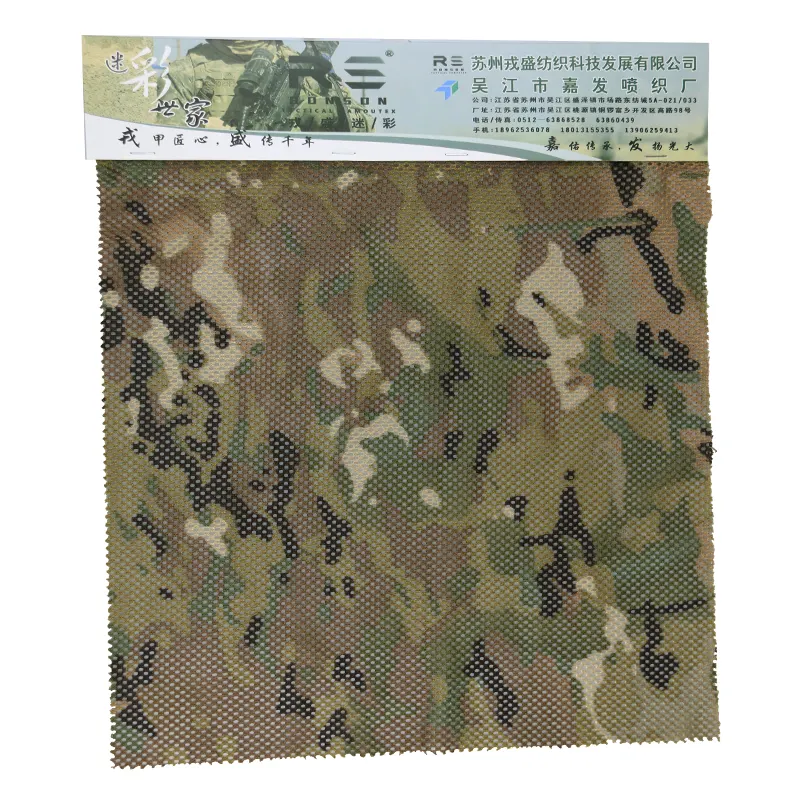 120 gsm mesh fabric poly mesh MC Multicam fabric meshes for tactical camouflage printed power