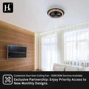 <b>Modern</b> <b>Ceiling</b> Fan <b>Light</b> <b>LED</b> Daylight Illumination Remote Control Aluminum Body Surface Mounted Bedroom CRI 90 IP33 AC/DC - Product Image 3