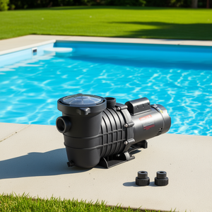 Pompe de piscine Vevor 1,5 CV à double vitesse 230 V 1100 W, filtre variable, auto-amorçante pour piscine enterrée - Product Image 2