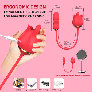 Vibrador LOTUSIF con Forma de Rosa para Lamer y Chupar la Vagina, Estimulador Íntimo de Pezones, Estimulación Oral del Clítoris, Juguetes Potentes para Mujeres - Product Image 4