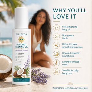 Huile de Bronzage Coco Marque Blanche, Huile Corporelle Lavande Non Grasse à Absorption Rapide, Effet Bronzé Naturel, Hydratante, Soin Corporel Plage - Product Image 6