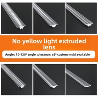 Bande de lentilles LED en acrylique, lentille optique PMMA givrée, couvercle de projecteur extrudé, modèle PL185, 10-200mm, sur mesure