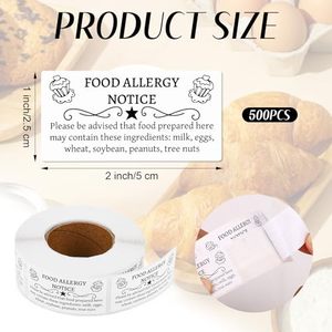Cottage Food Law Adhesive <b>Labels</b> Stickers 1.97x0.98 Inch/5x2.5cm Rectangle Shape for Bakery & Home Baking <b>Allergy</b> Warning - Product Image 3