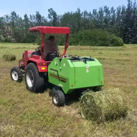 Empacadora de Heno Portátil Modelo 850 870, Accionada por Tractor, Equipo para Empacar Paja, Hierba y Ensilaje, Empacadora Agrícola de Alto Rendimiento