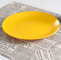 Vaisselle en mélamine colorée réutilisable pour hôtels, assiettes circulaires pour buffets de restaurants, 6 à 14 pouces