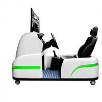 Simulateur de conduite automobile haute fidélité Topvoy TV-DS-001, cockpit durable en ABS, retour de force réaliste, certifié CE, 500W, 110V/220V