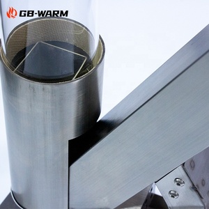 Réchaud de patio portable à granulés de bois en acier inoxydable avec tube en verre à haute flamme pour jardin et cour arrière - Product Image 4