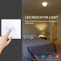 Bingoelec Eu Standard Tuya Smart Zigbee interrupteur mural 1 2 3 4 Gang panneau de verre tactile lumière interrupteur intelligent pour maison intelligente