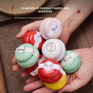 Baume aromatique en céramique, un cadeau pour la maison, parfum solide portable <span class=keywords><strong>de</strong></span> style chinois vintage, parfum frais longue durée - Product Image 2