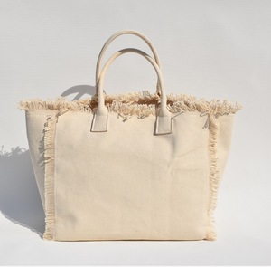 New Style Fashion Vintage Canvas Tote Beach <b>Bags</b> with <b>Fringes</b> - Product Image 2