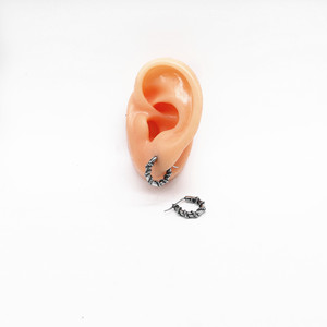Pendientes de aro yunique de acero inoxidable con diseño de cadena geométrica, joyería de moda para fiestas - Product Image 4