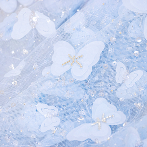 Cao cấp 3D bướm tay thêu vải đa-màu thêu hoa sequin đính cườm ren vải sang trọng cho trang phục - Product Image 6