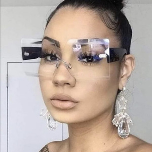New Frameless Integrated <b>Sunglasses</b> Fashionable Outdoor Uv Resistant Lenses <b>Sunglasses</b> - Product Image 1