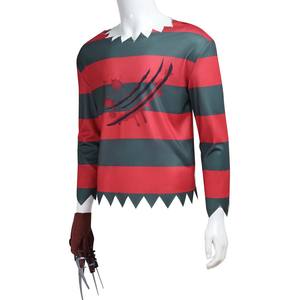 <span class=keywords><strong>Disfraz</strong></span> de Halloween para Hombre y Mujer, <span class=keywords><strong>Disfraz</strong></span> de Terror de <span class=keywords><strong>Jason</strong></span>, Camiseta a Rayas, HORR-019 - Product Image 4