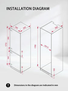 Réfrigérateur intégré bon marché fabriqué en Chine, optimisé pour l'espace, efficace en termes de surface, au design élégant, conçu avec soin, durable - Product Image 5