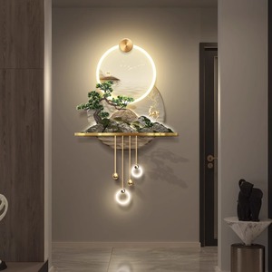 Decorazione Murale Paesaggistica Bonsai con Opzioni di Illuminazione e Anelli per Appendere, Ideale per Ingresso, Corridoio, Soggiorno, Ufficio - Product Image 4