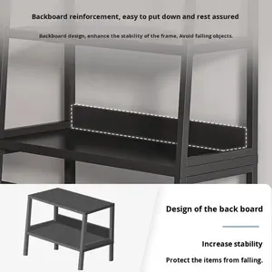Estantería Simple <span class=keywords><strong>de</strong></span> Metal y Hierro, Estante <span class=keywords><strong>de</strong></span> Pie, Panel Infantil PARA EL Hogar, Oficina, Comedor, Sala <span class=keywords><strong>de</strong></span> Estar, Estantería <span class=keywords><strong>de</strong></span> <span class=keywords><strong>Pared</strong></span>, Libro <span class=keywords><strong>de</strong></span> Exhibición - Product Image 3