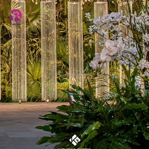 Décoration de fête lustre cylindre <span class=keywords><strong>plafond</strong></span> drapé perles de <span class=keywords><strong>plafond</strong></span> de <span class=keywords><strong>mariage</strong></span> rideau suspendu pour fournitures de <span class=keywords><strong>mariage</strong></span> - Product Image 6