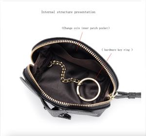 Andong Genuine <b>Leather</b> Litchi Grain Mini Coin <b>Purse</b> for Women Girls Elephant Wallets Outdoors Cute Keychain Clutch Bag 6289 - Product Image 5