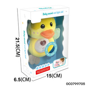 Accesorios Sensoriales Eléctricos para Dormir por la Noche, Máquina de Sonido de <span class=keywords><strong>Ruido</strong></span> <span class=keywords><strong>Blanco</strong></span>, Juguete de Peluche Musical de Pato para Bebés de 0 a 24 Meses con Mordedor - Product Image 6