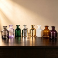 Diffuseur de parfum en verre multicolores, flacon vide de luxe pour diffuseur d'arômes, couleur et logo personnalisés, conteneur en verre pour parfum d'intérieur