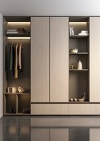 Armoire sur mesure en paulownia massif style ferme, unité de rangement légère pour petite chambre de chalet de campagne