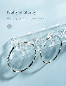 Porte-collier Acrylique Cintre Mur Mont Organisateur Bijoux Crochets pour Colliers BraceletsChains titulaire - Product Image 4