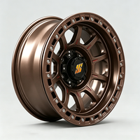 Jantes tout-terrain forgées Beadlock bronze mat 17x8.5 17x9 6x139.7 5x127 en alliage pour Toyota Isuzu D-MAX Nissan Maxus Dodge