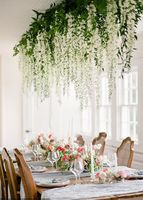Vente en gros de vignes artificielles de glycine blanche pour la décoration intérieure, les jardins et les mariages, fleurs suspendues en soie de type ratta