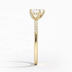 ロマンチックなハートカットラボが女性のためのダイヤモンド18Kホワイトゴールドダイヤモンドリングを作成 - Product Image 3