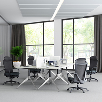 Chaise d'ordinateur ergonomique à dossier haut confortable réglable pleine maille pivotante Executive Boss Manager chaises de bureau