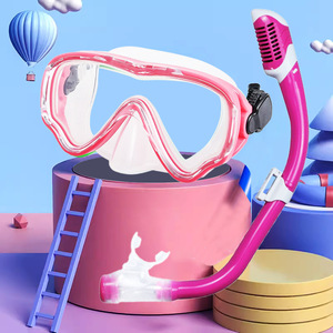 Máscara de Snorkel para Niños, Lentes de Plástico Completamente Secas, Silicona Líquida, Deportes Acuáticos, 6+ - Product Image 3