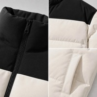 Veste matelassée unisexe YOUMEI pour homme et femme, coupe ample, doublée polaire, avec fermeture éclair, en toile, coupe-vent, écologique, pour couple