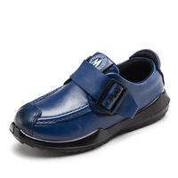 Chaussures en cuir véritable pour garçons, en cuir de vache, noires, pour l'école, pour enfants
