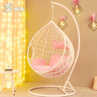 Chaise berçante en forme de goutte d'eau en rotin et osier pour jardin, chaise suspendue en forme de goutte d'eau