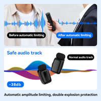 Microphone sans fil transformable Mini-P Al tout-en-un avec réduction de bruit profonde, utilisable pendant la charge pour la diffusion en direct en extérieur