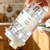 Gobelet à glace réutilisable en plastique importé du Japon avec couvercle pour la congélation des glaçons et la consommation directe en voiture