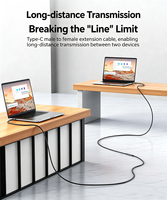 Câble d'extension USB3.2 tressé en PVC, transfert de données 20 Gbps, sortie vidéo 8K, cordon de charge rapide PD pour téléphone, scanner, imprimante, ordinateur portable